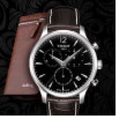 Комплект часы Tissot и портмоне Baellerry (2990)
